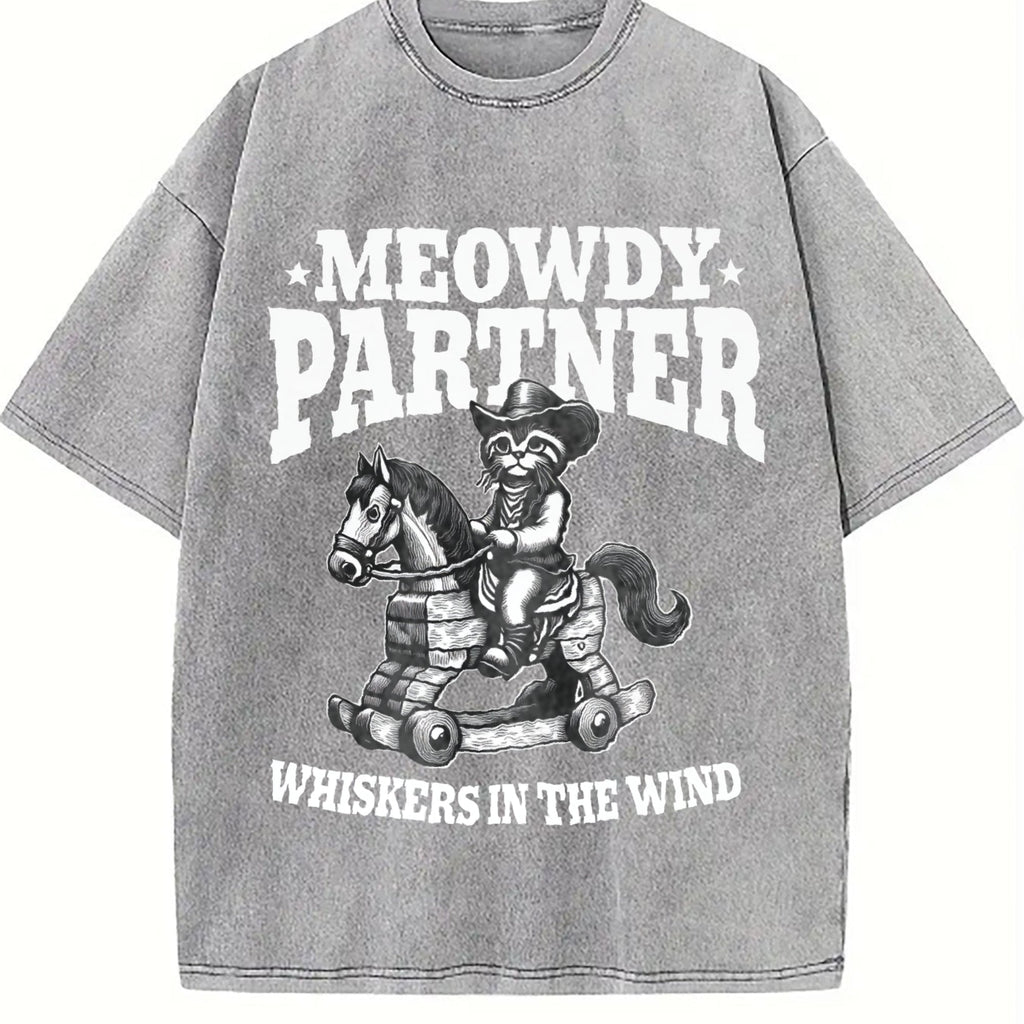 Meowdy Partner Whiskers In The Wind Vintage Washed T-Shirt product image 5