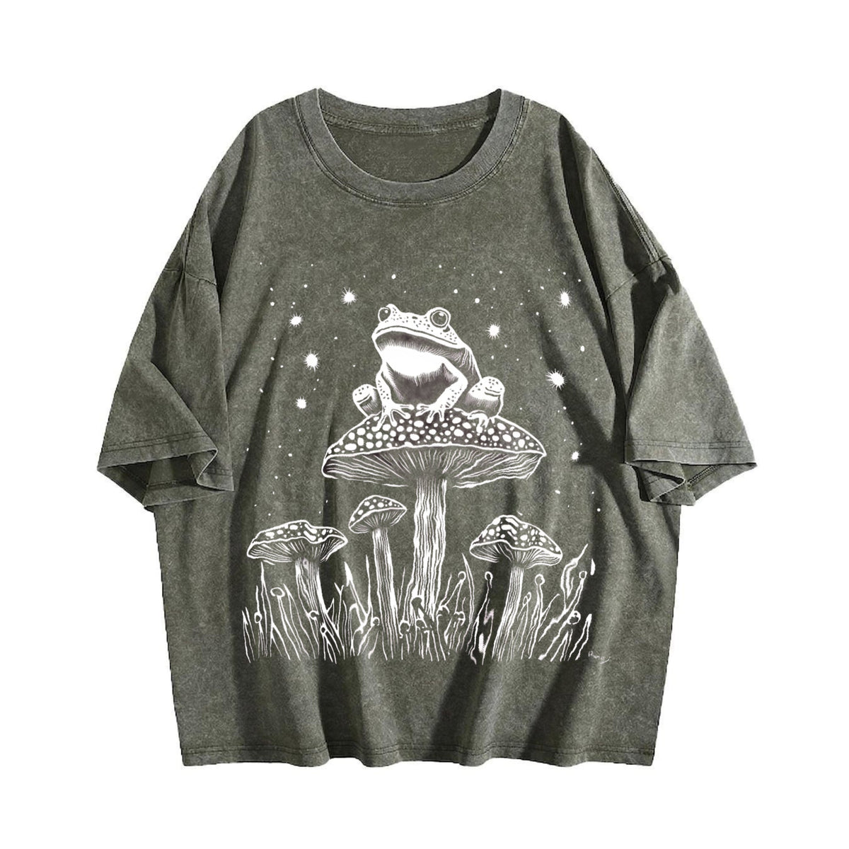 Frog On The Mushroom 90s Vintage Washed T-Shirt product image 4