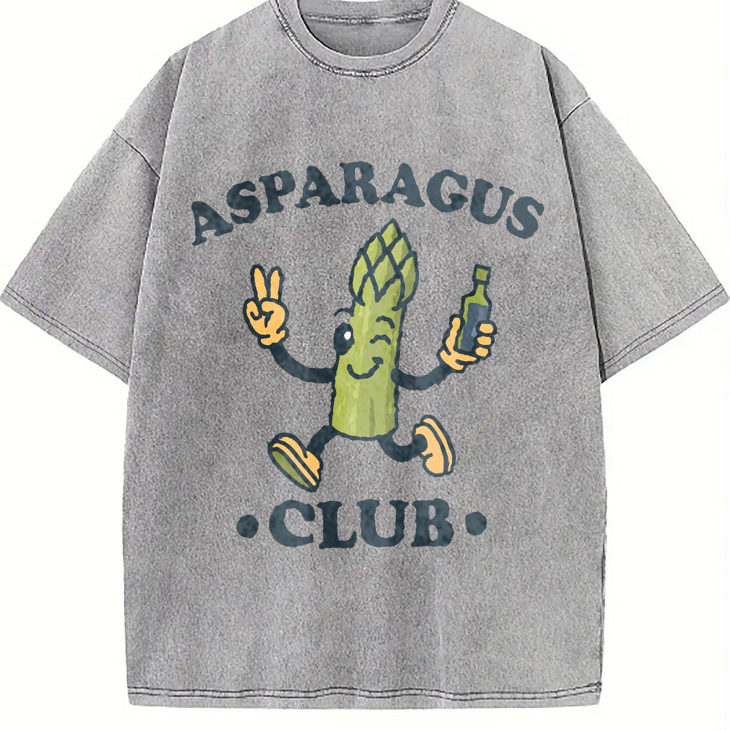 Asparagus Club Funny Veggie Lover Cartoon Vintage Washed product image 5