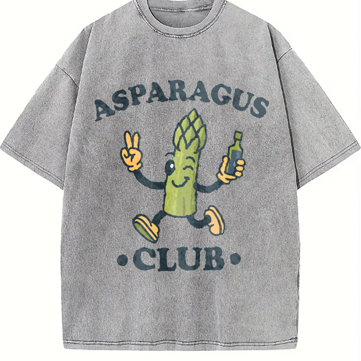 Asparagus Club Funny Veggie Lover Cartoon Vintage Washed product image 5