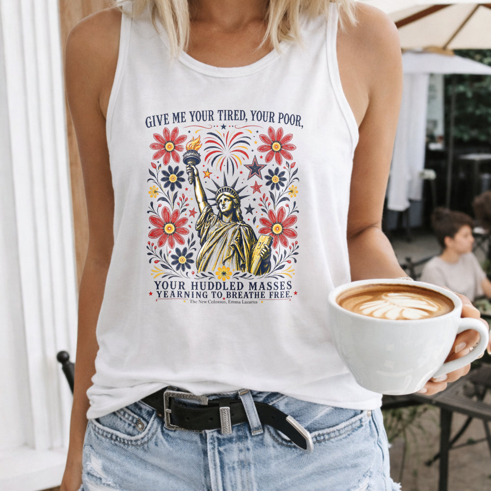 Land Of The Free Because Of Brave Dtf Transfer Women's Tank Top