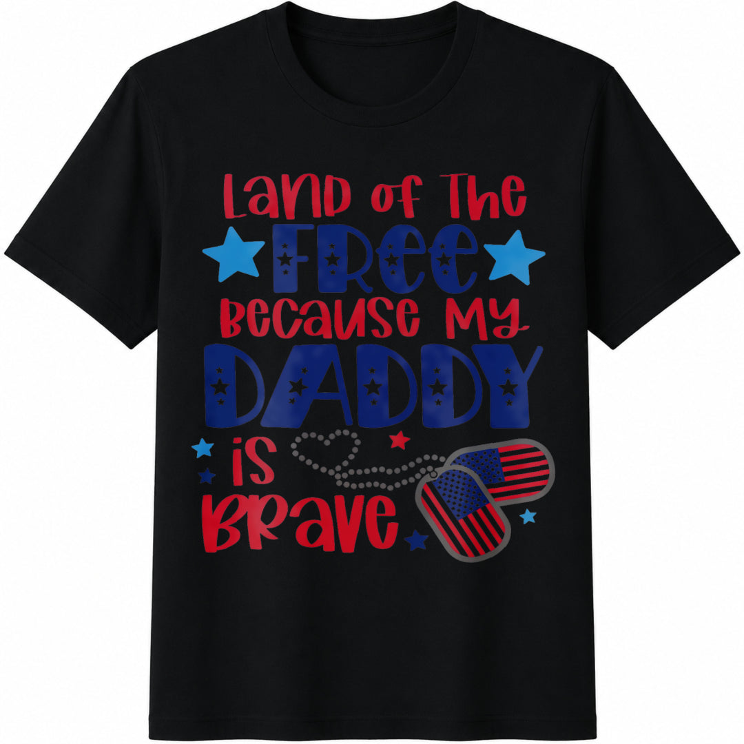 Land 0f The Free Because My Daddy Is Brave Military Child product image 1