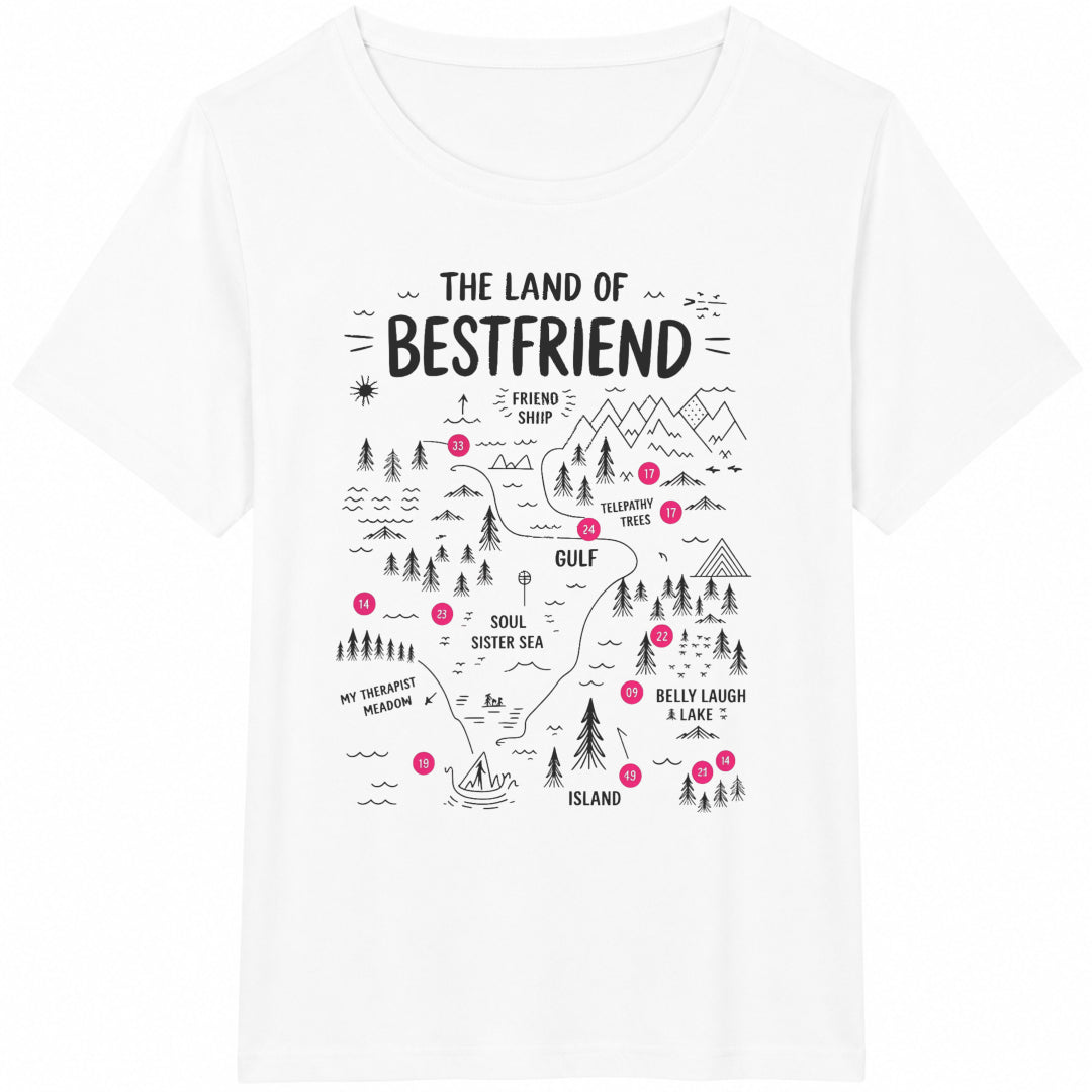 Bestfriend Map Soul Sister Cotton T-Shirt product image 2