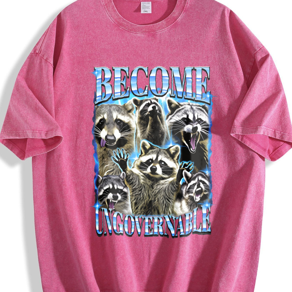 Become Ungovernable Raccoon Vintage Washed T-Shirt product image 7