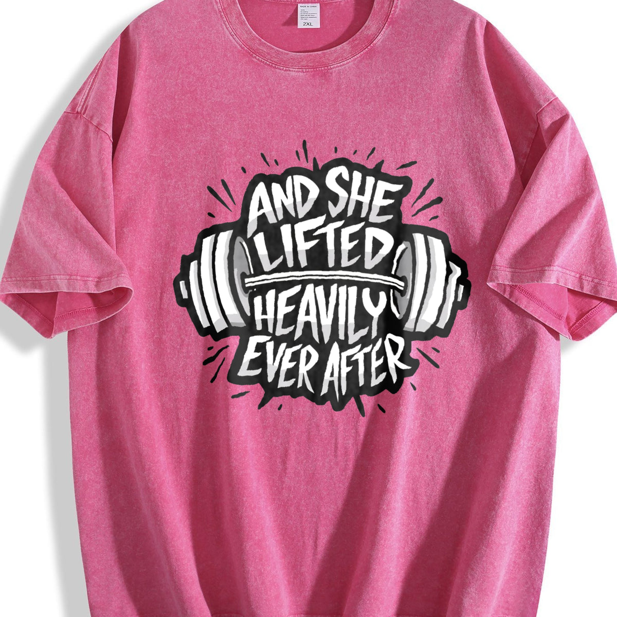 She Lifted Heavily Ever After Barbell Motivation Vintage product image 7