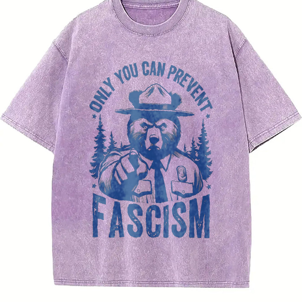 Only You Can Prevent Fascism Raccoon Vintage Washed T-Shirt product image 6