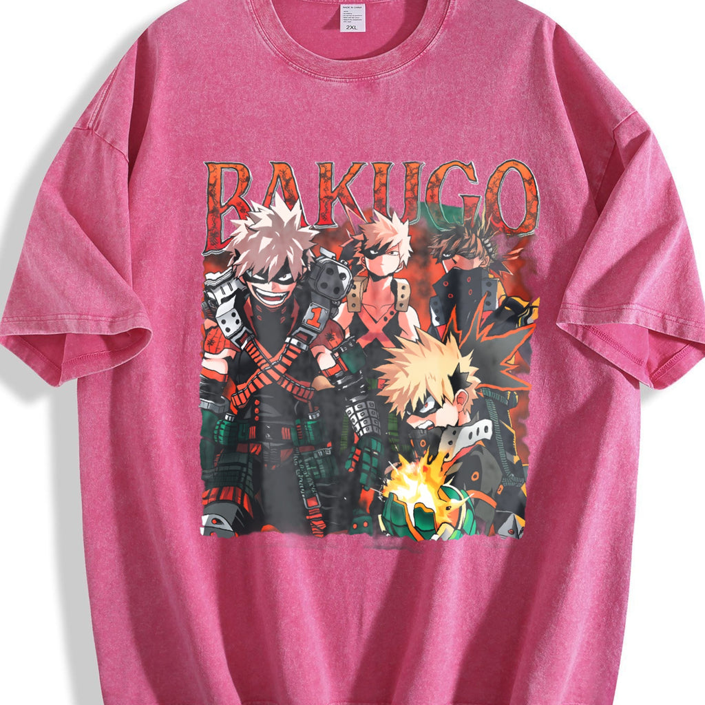 Bakugo Katsuki Vintage Washed T-Shirt product image 7