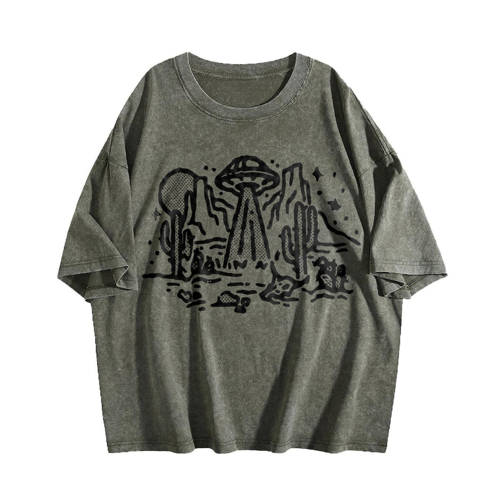 UFO Desert 90s Vintage Washed T-Shirt product image 4