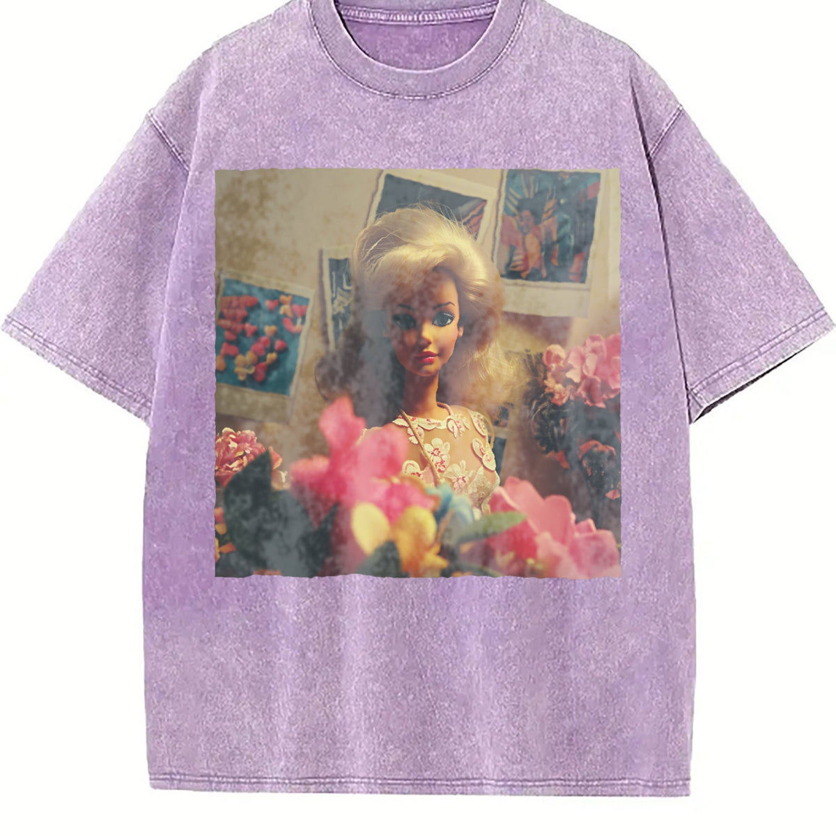 Doll with a Bouquet of Flowers Vintage Washed T-Shirt product image 6