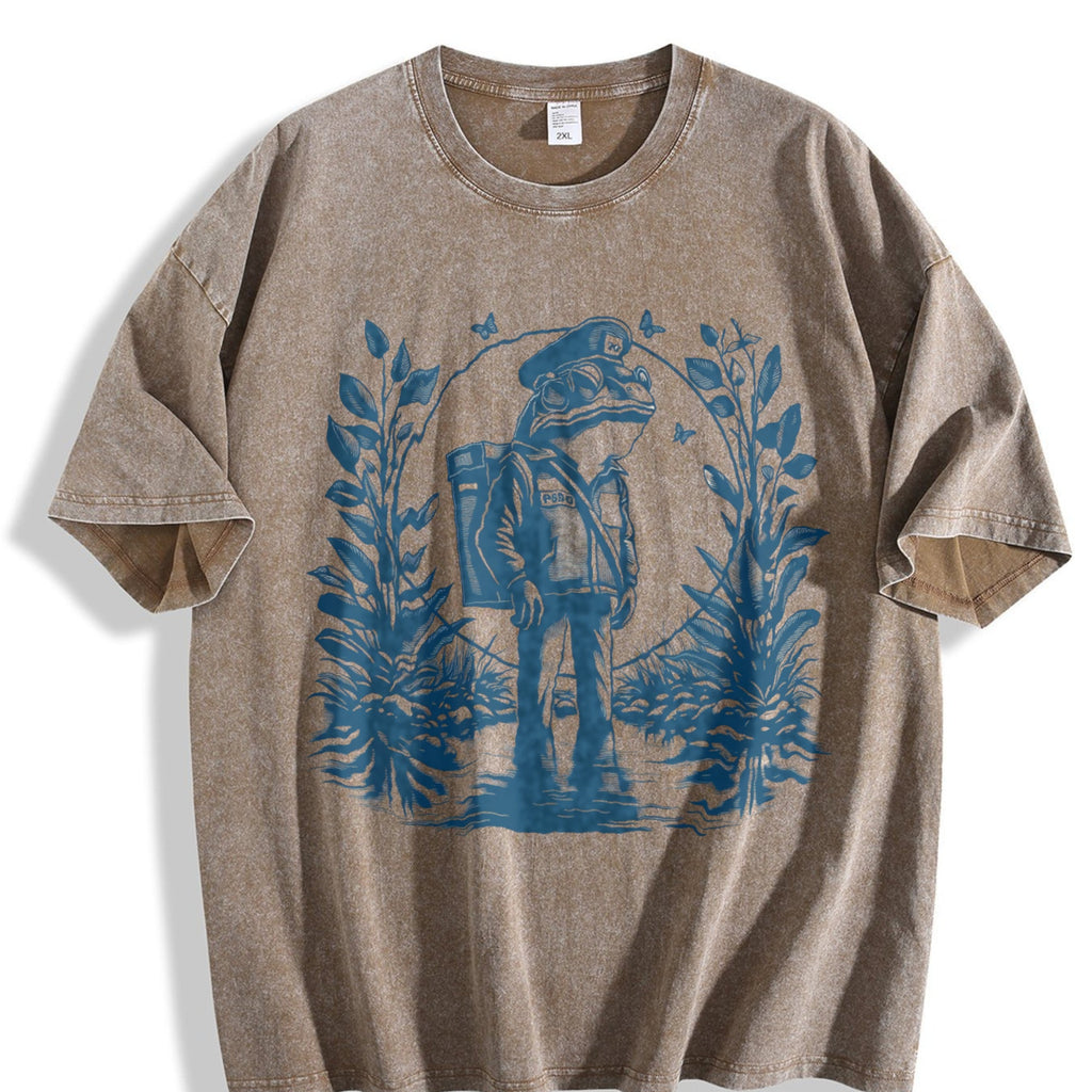 90s Tattoo Frog Mail Man Vintage Washed T-Shirt product image 3