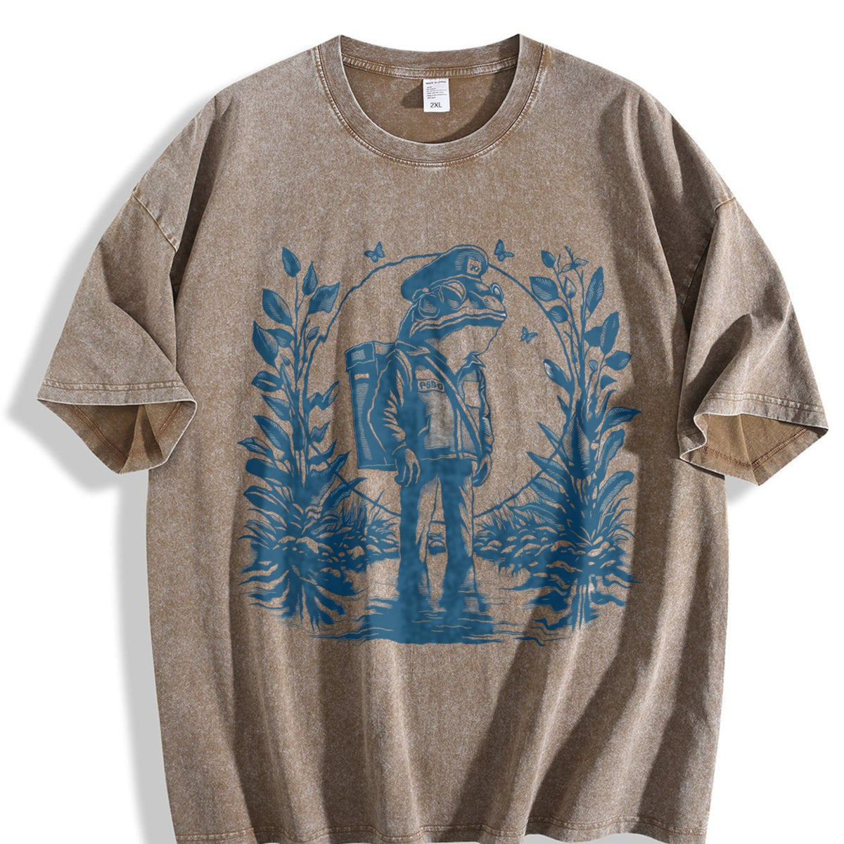 90s Tattoo Frog Mail Man Vintage Washed T-Shirt product image 3