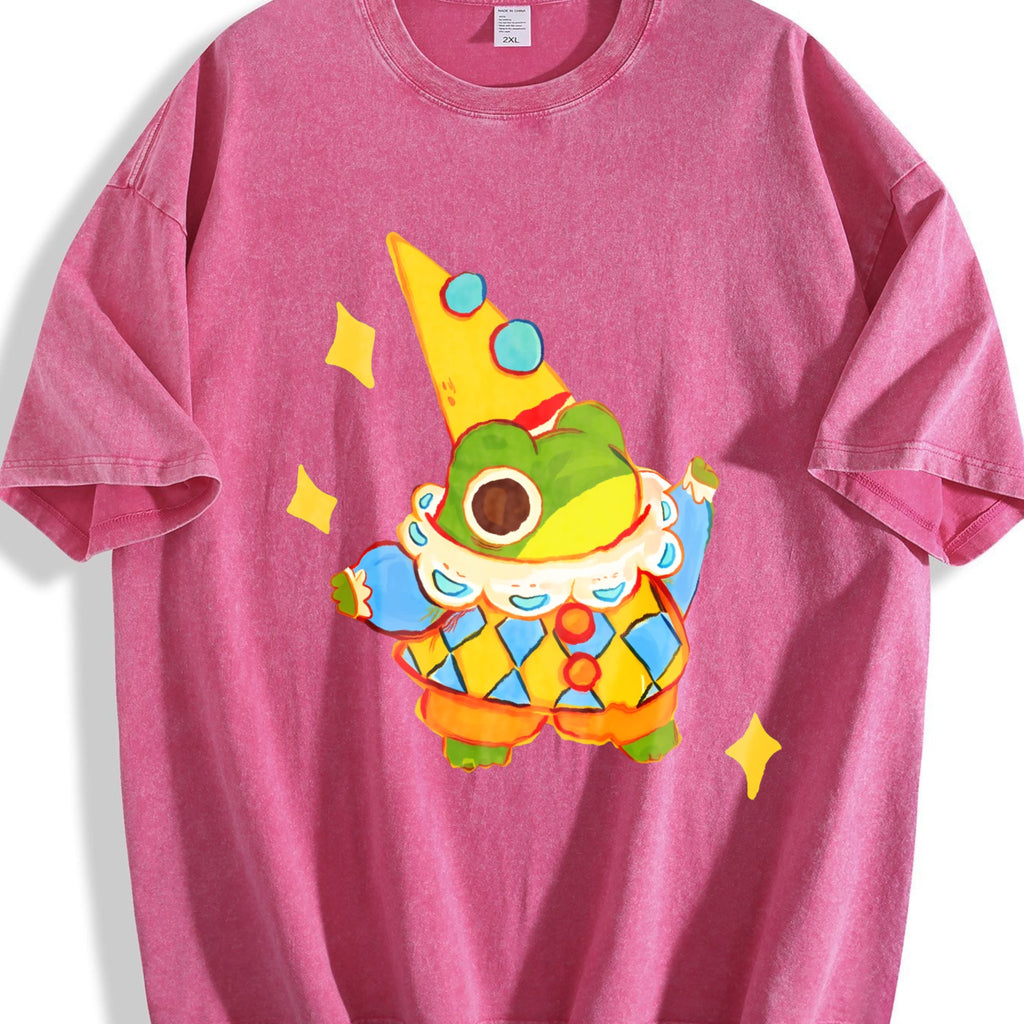 Clown Frog Wizard Vintage Washed T-Shirt product image 7