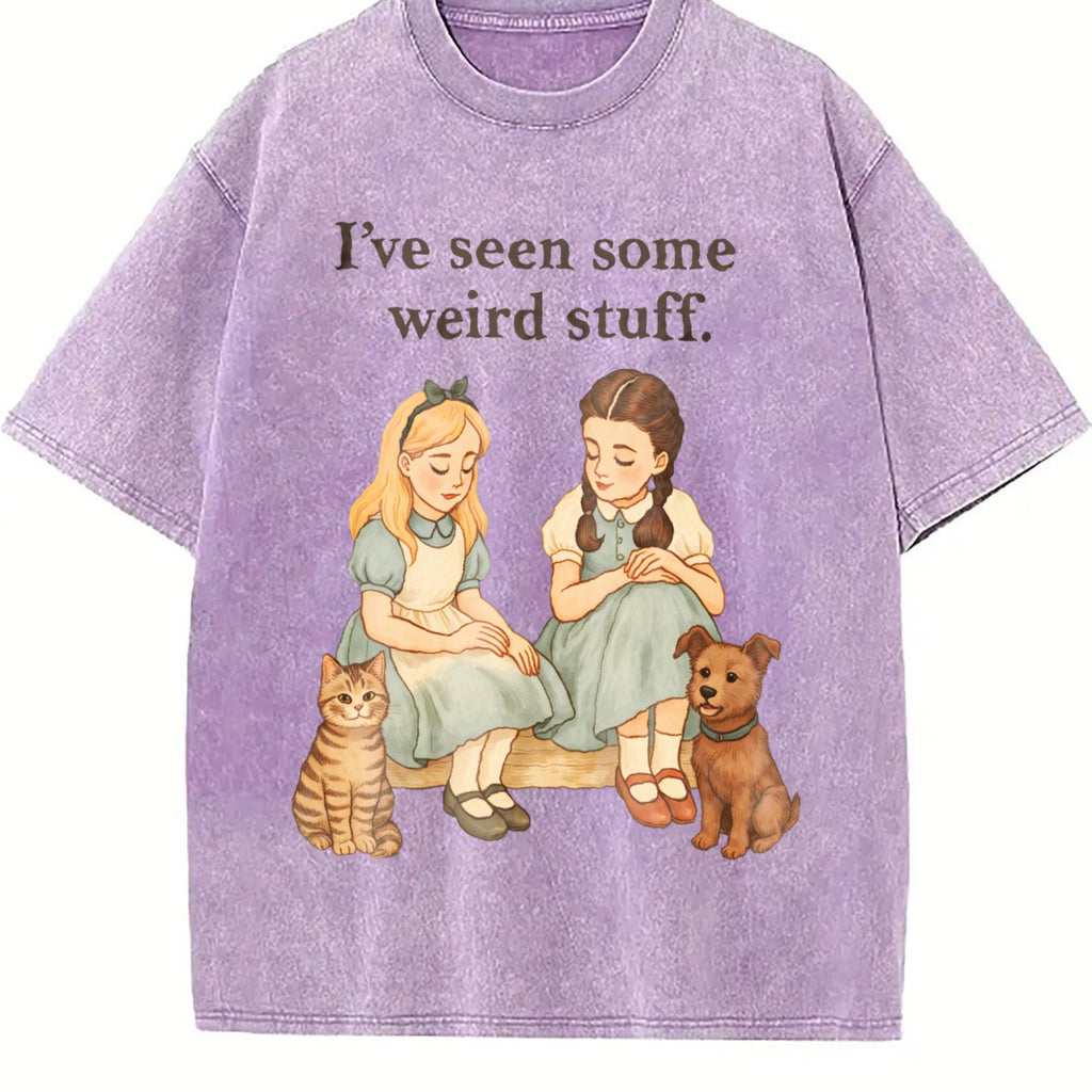 Weird Stuff Quote Vintage Washed T-Shirt product image 6