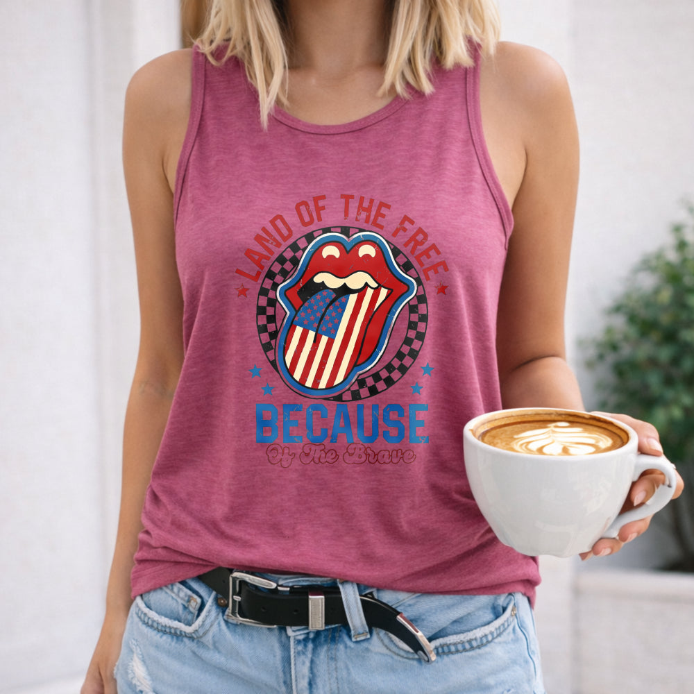 Land Of The Free Because Of The Brave Women's Tank Top