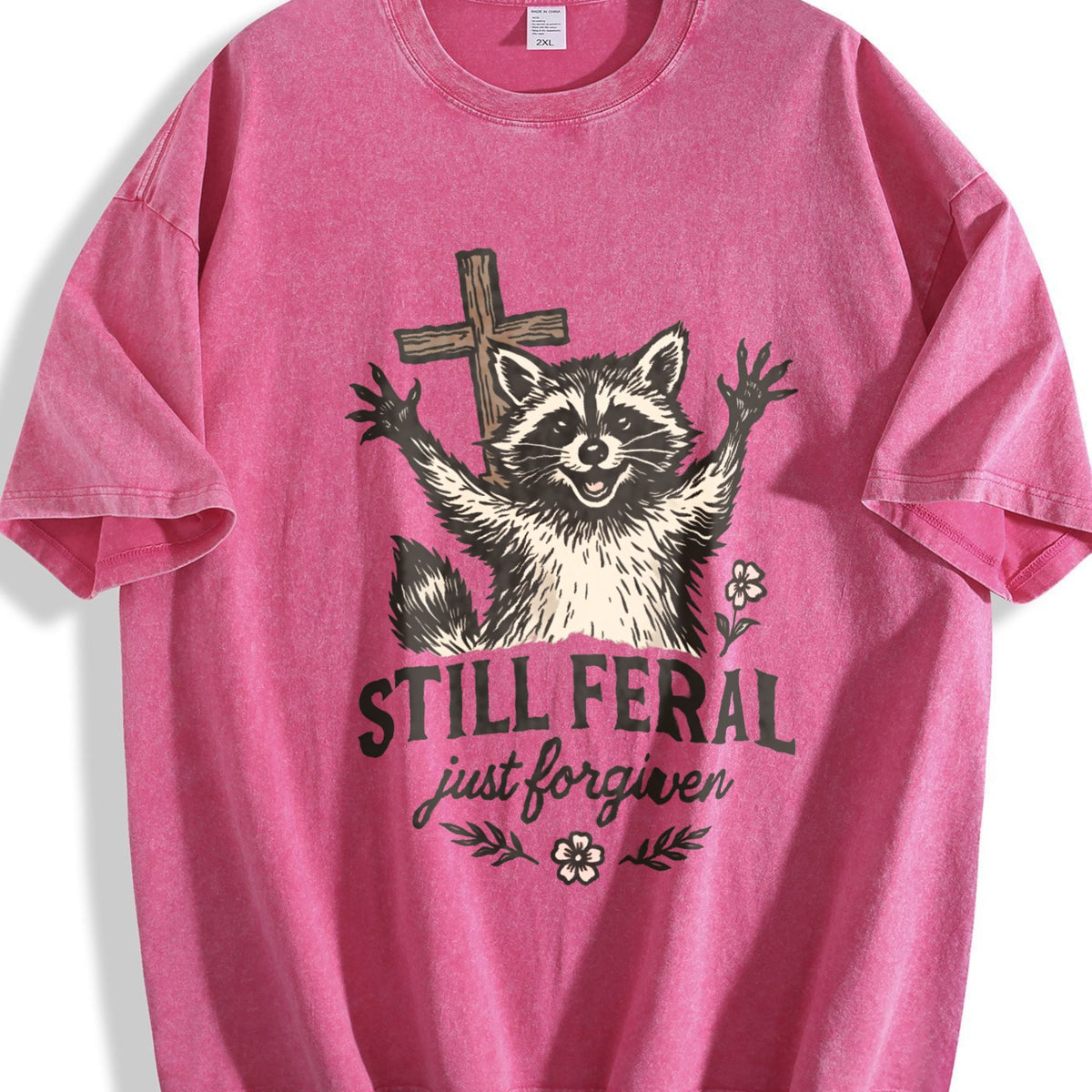 Still Feral Just Forgiven Vintage Washed T-Shirt product image 7