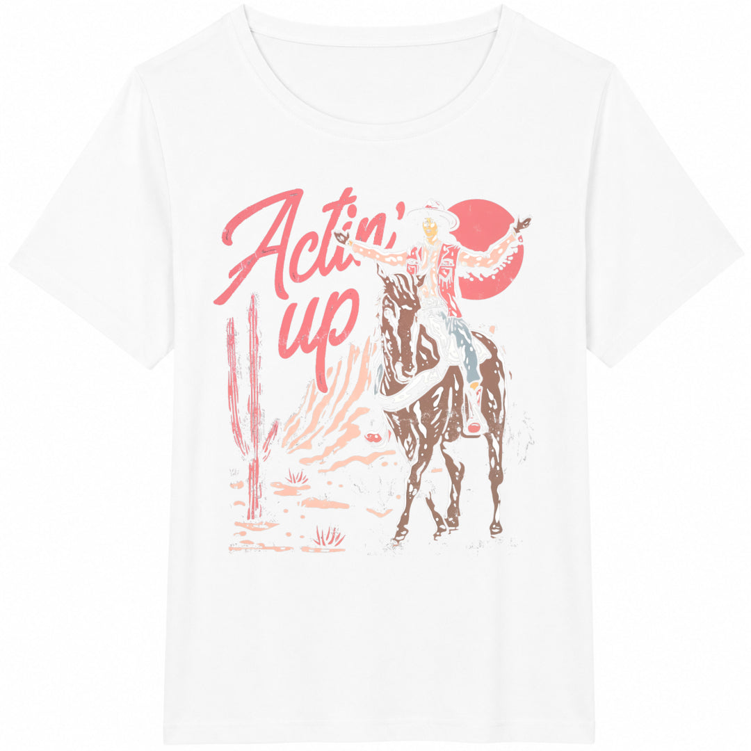 Actin' Up Cowgirl Cotton T-Shirt product image 2