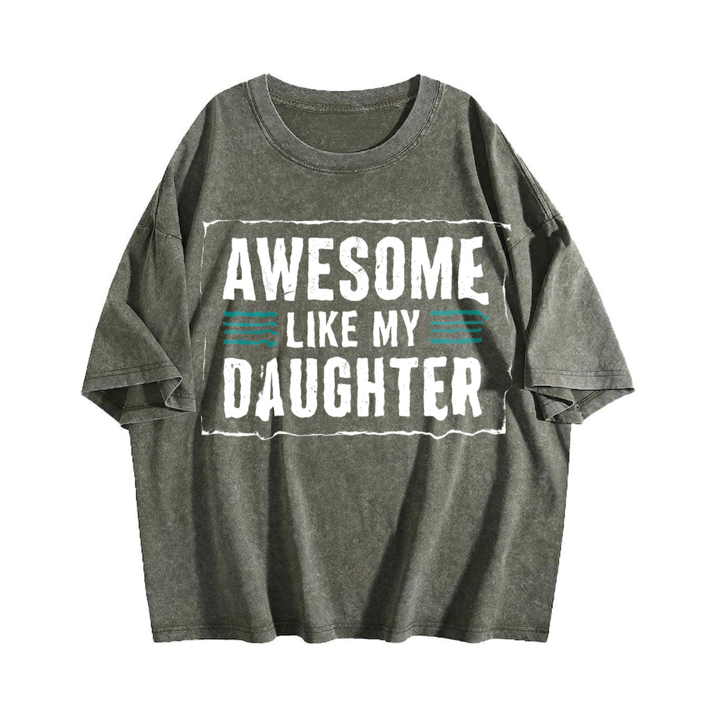 Funny Daughter Wife Slogan Vintage Washed T-Shirt product image 4