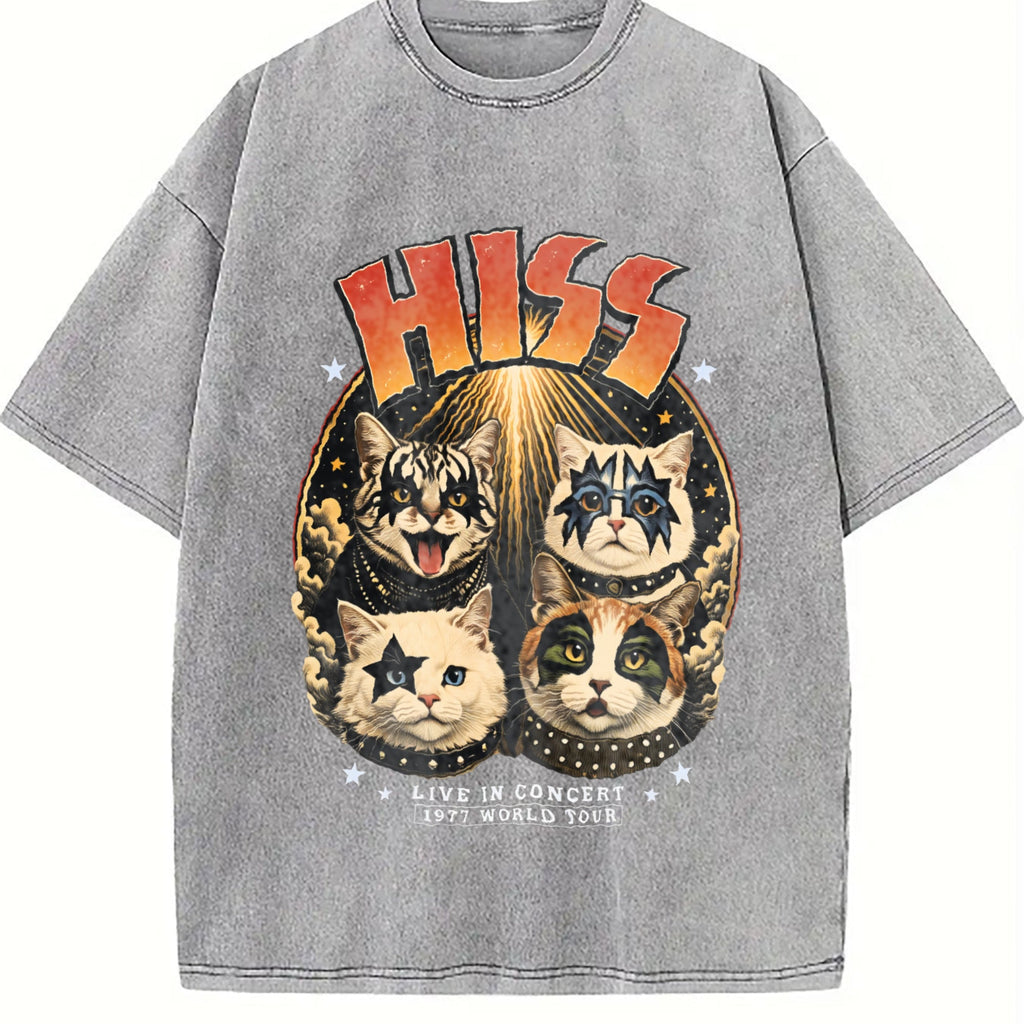 Hiss Cat Band Vintage Washed T-Shirt product image 5