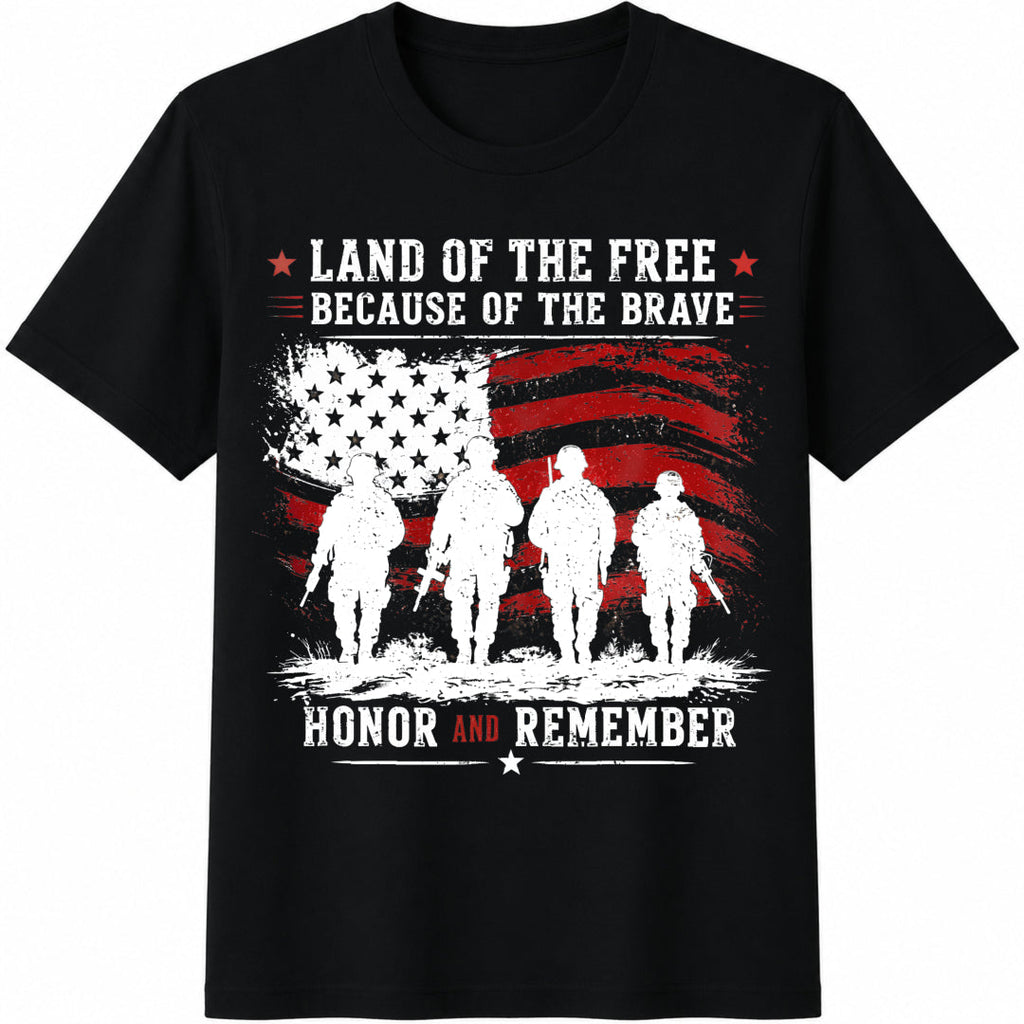 Land Of The Free Because Of Brave Cotton T-Shirt product image 1