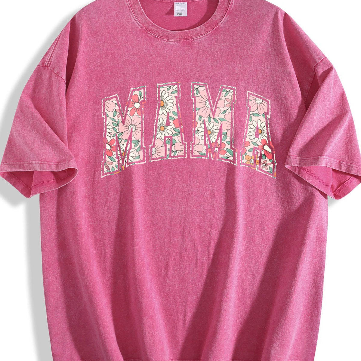 Boho Floral Mama Vintage Washed T-Shirt product image 7
