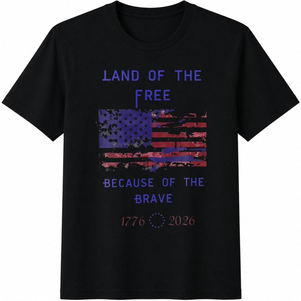 Land Of The Free Because Of Brave Cotton T-Shirt product image 1