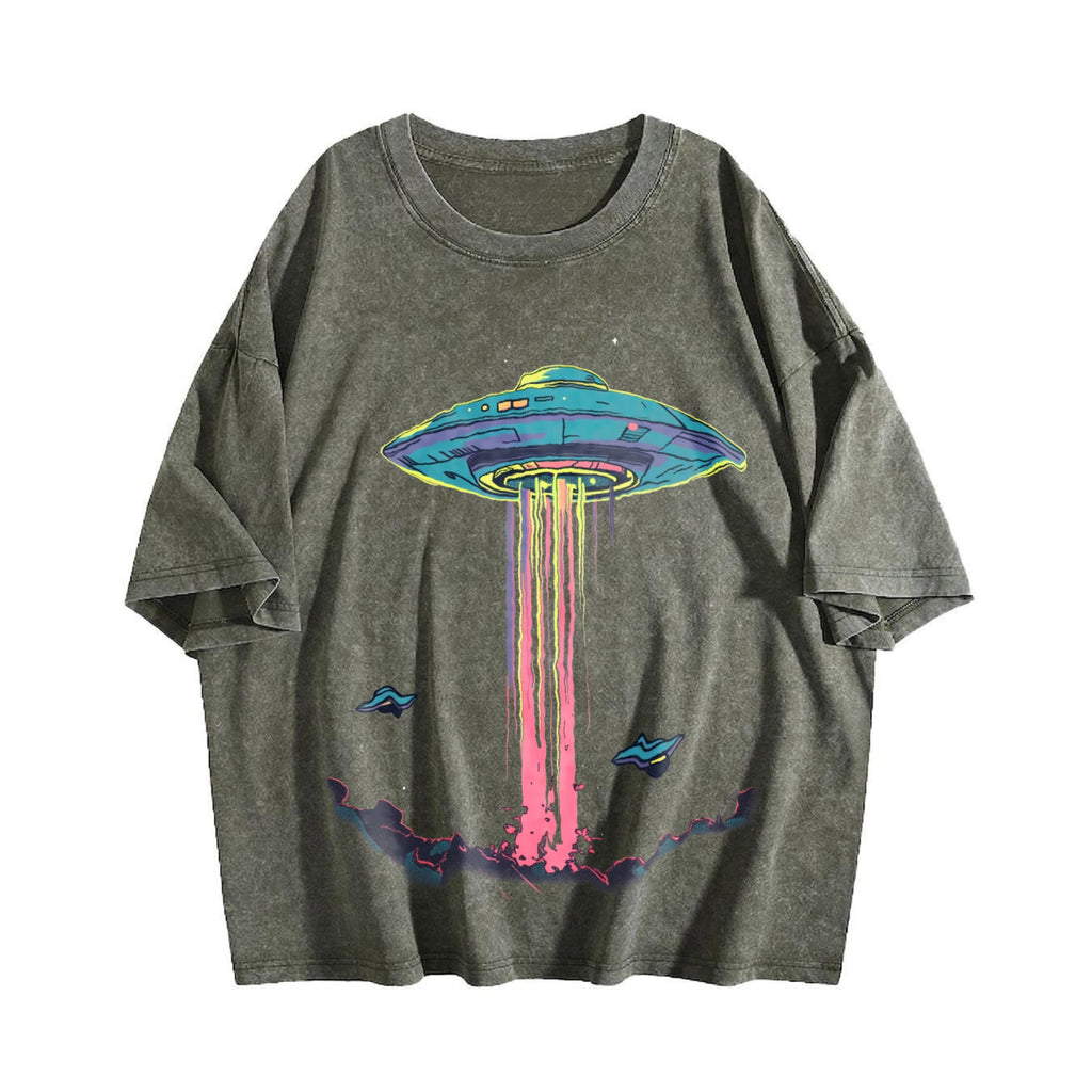 Alien Abduction Vintage Washed T-Shirt product image 4