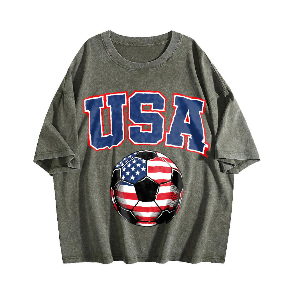 Global Soccer Fan Vintage Washed T-Shirt product image 4