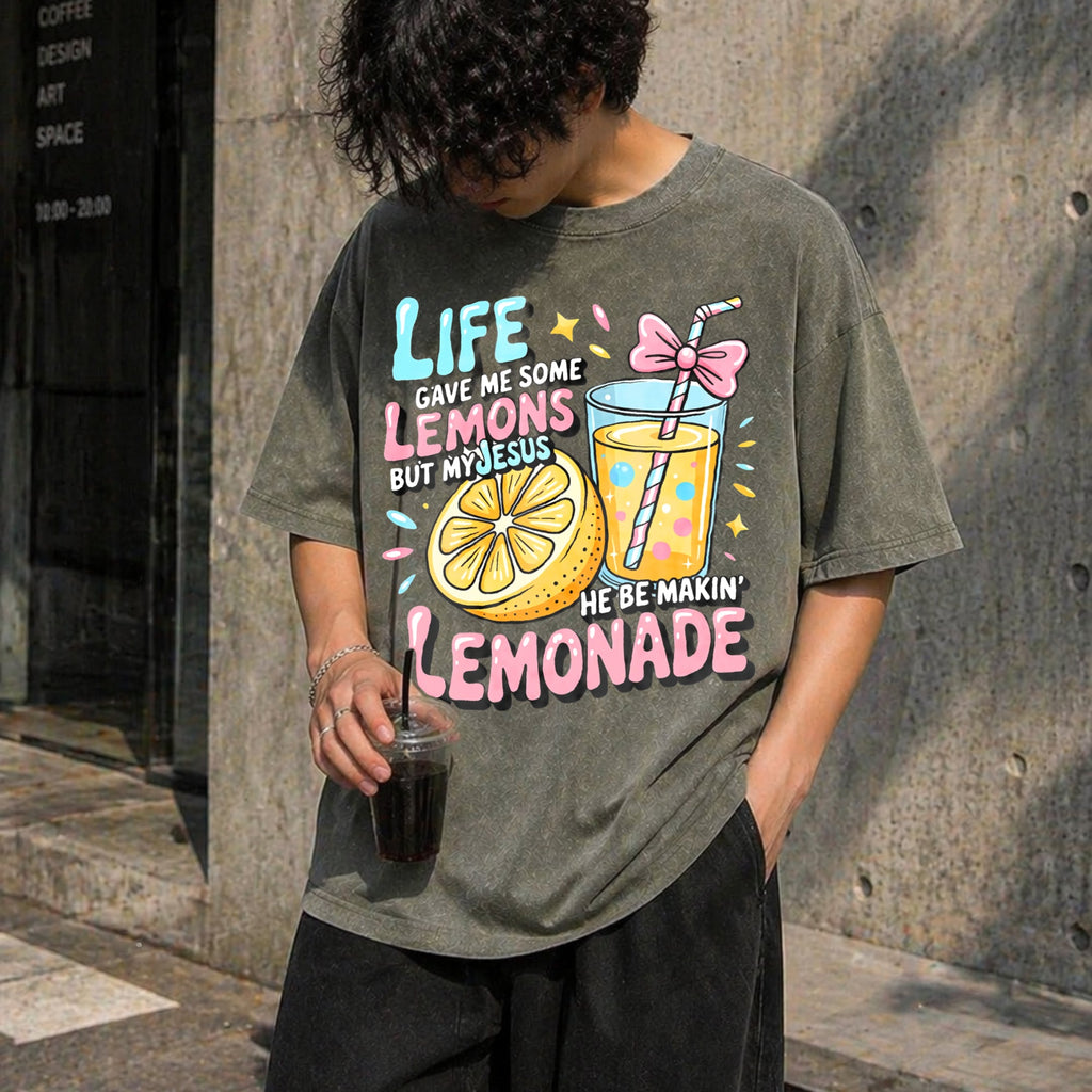 Fun Christian Faith - Life Gave Me Lemons Vintage Washed product image 11