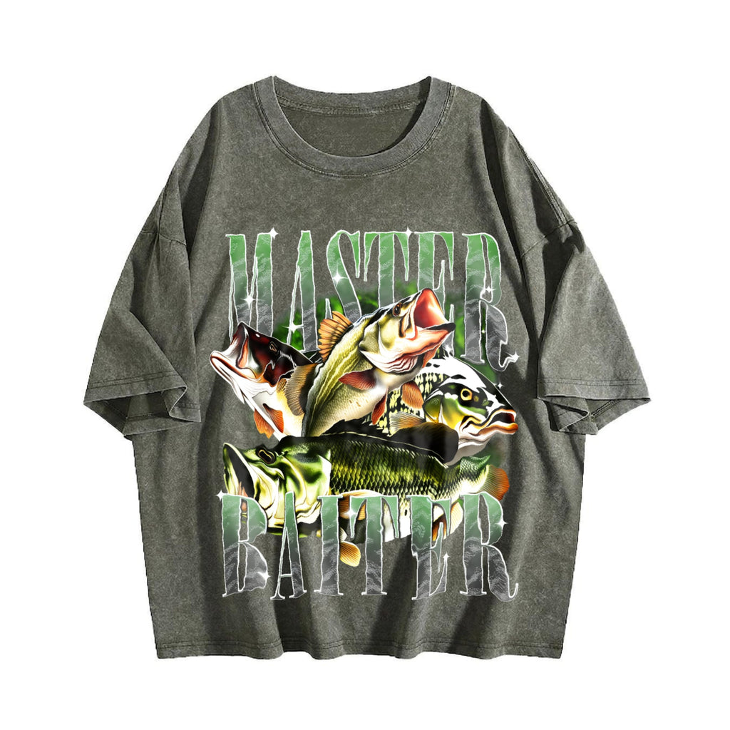 Master Baiter Bass Fishing Fisher Papa Dad Happy Vintage product image 4