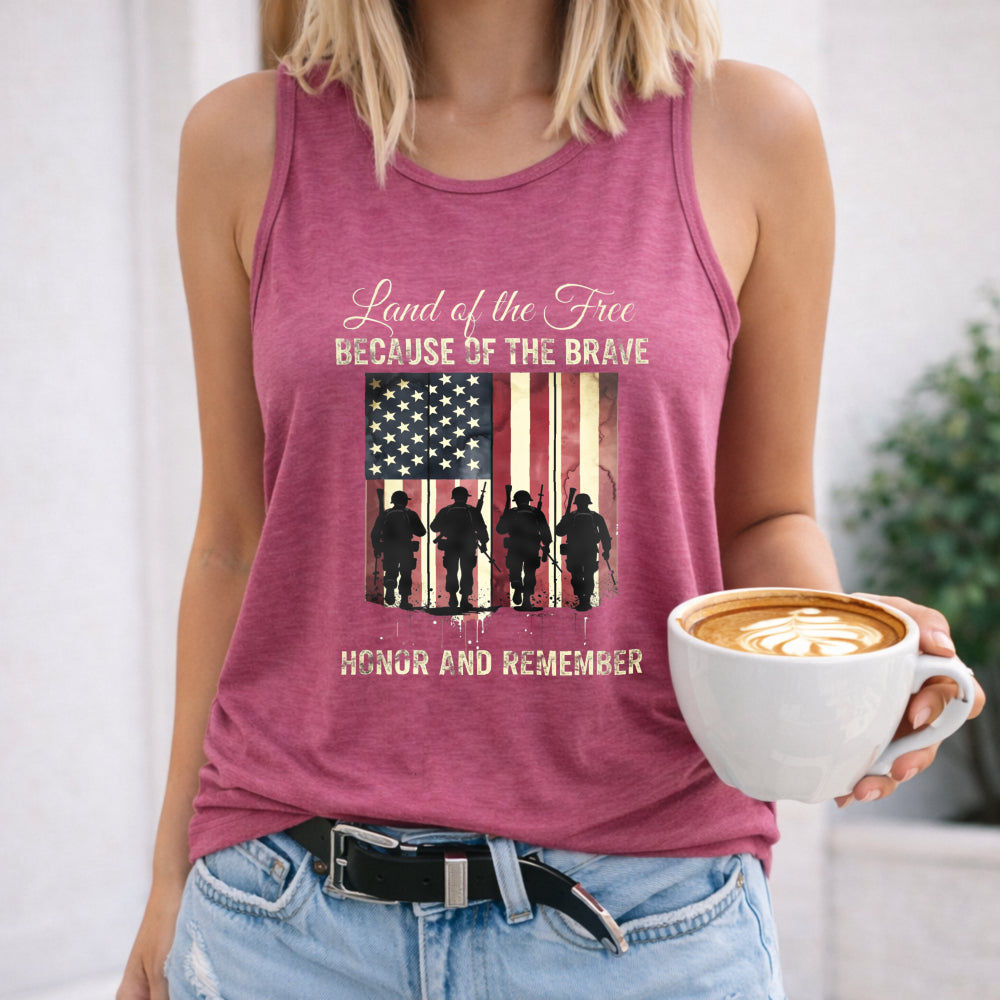 Land Of The Free Because Of The Brave Women's Tank Top