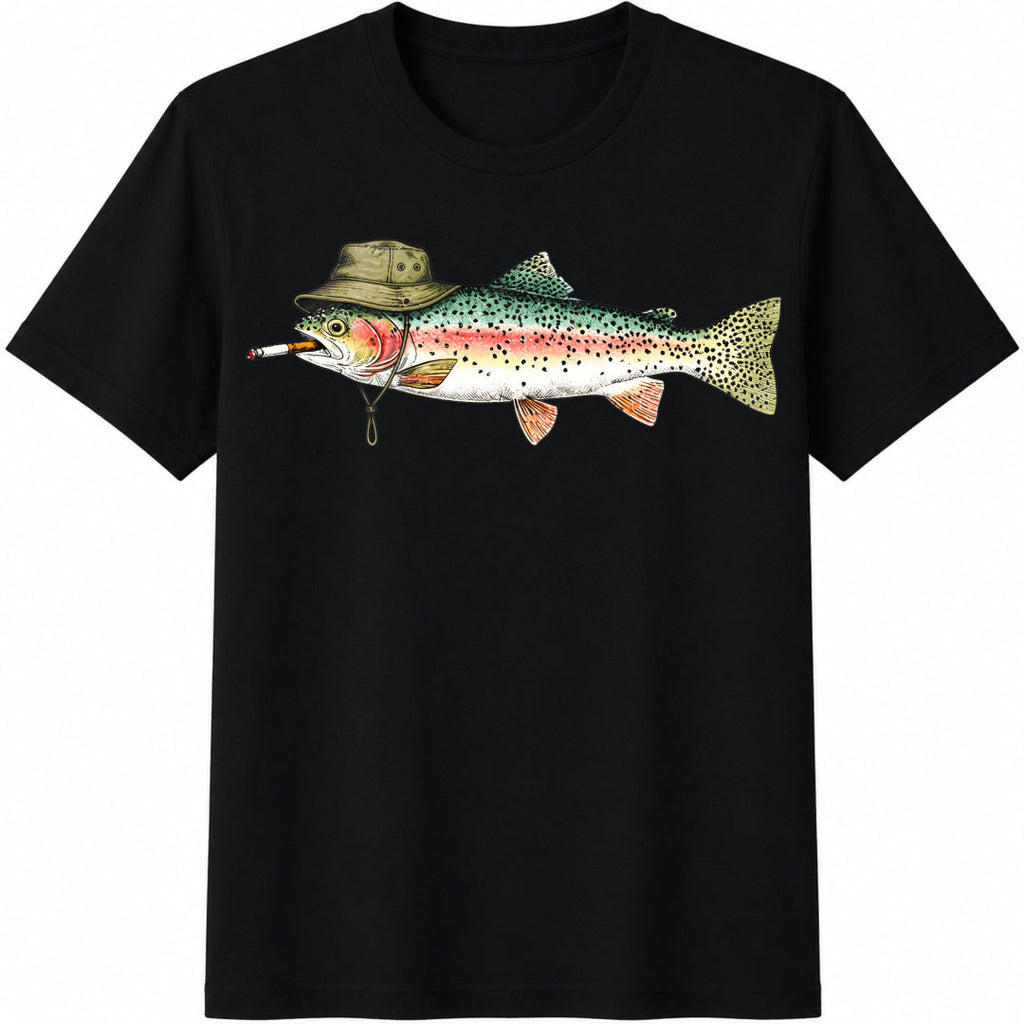 Rainbow Trout Bucket Hat Funny Fishing Cotton T-Shirt