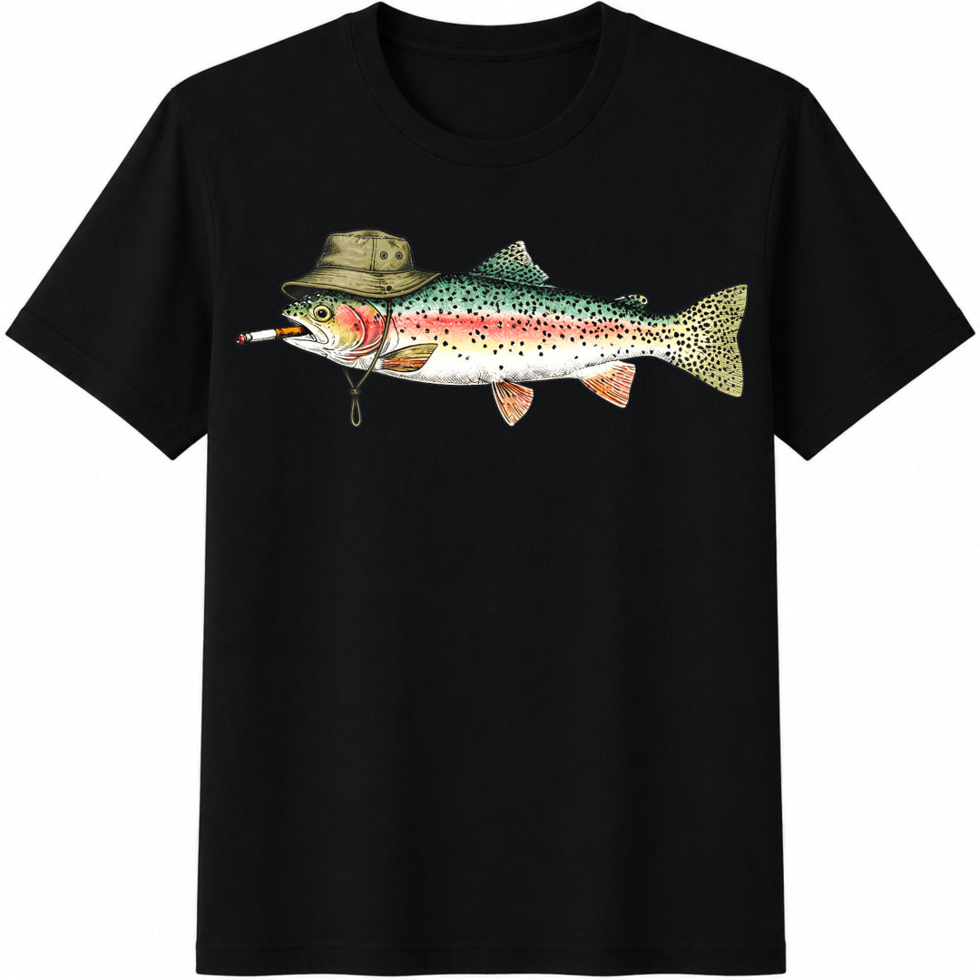 Rainbow Trout Bucket Hat Funny Fishing Cotton T-Shirt