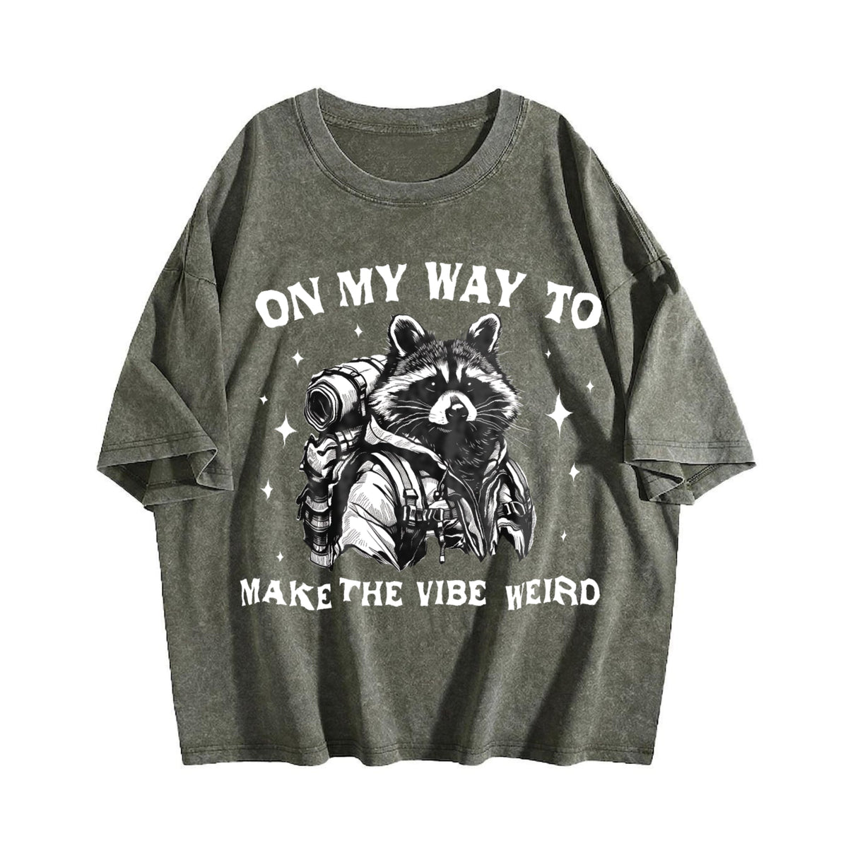 On My Way to Make the Vibe Weird Raccoon Vintage Washed product image 4