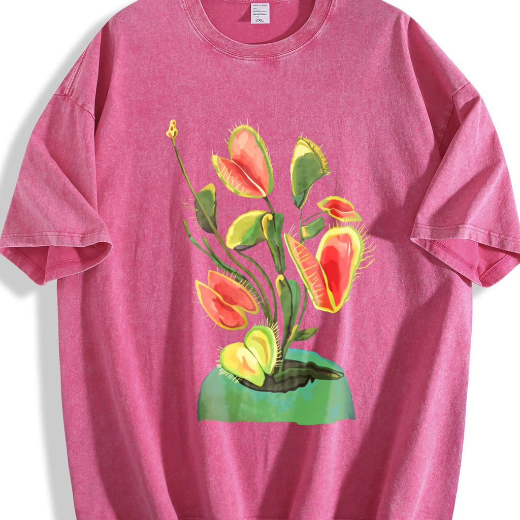 Show With A Hibiscus Flower Vintage Washed T-Shirt product image 7