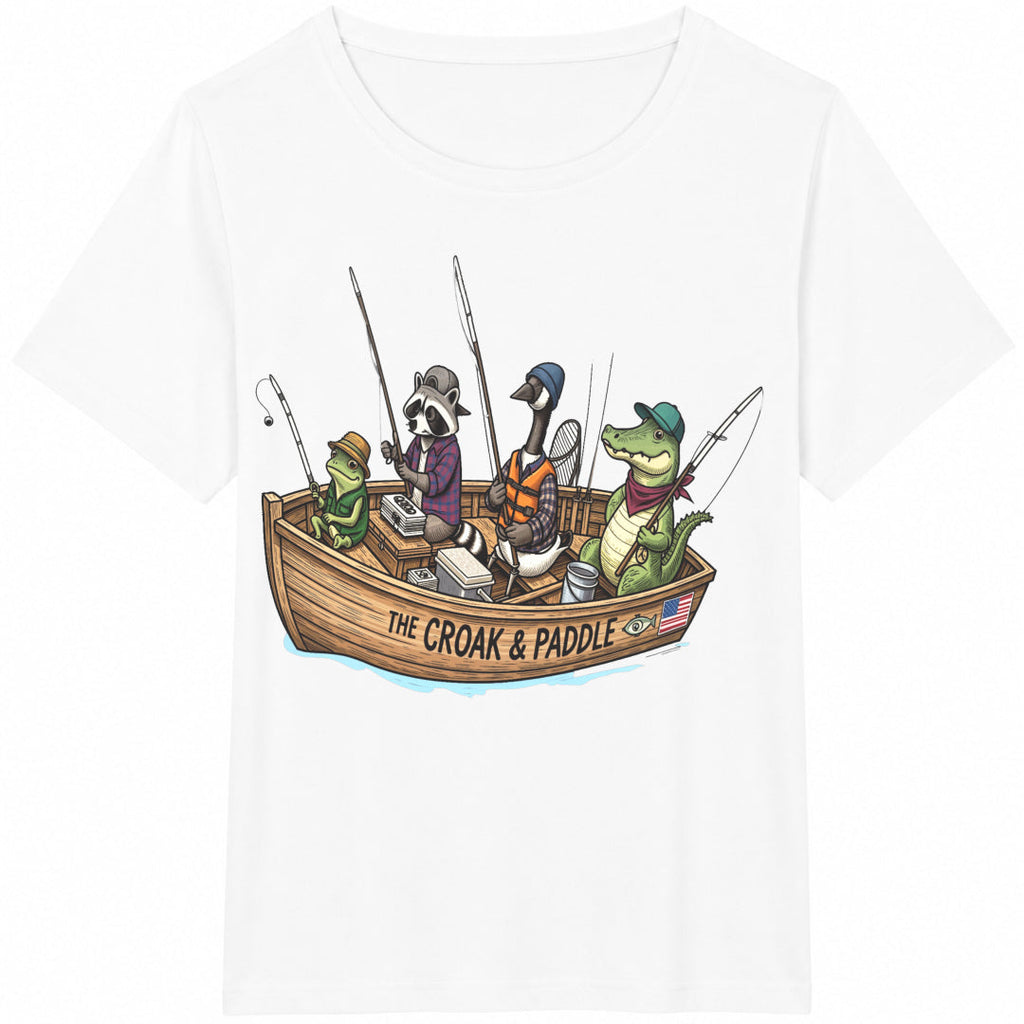 Frog Fishing Crew Cotton T-Shirt product image 2
