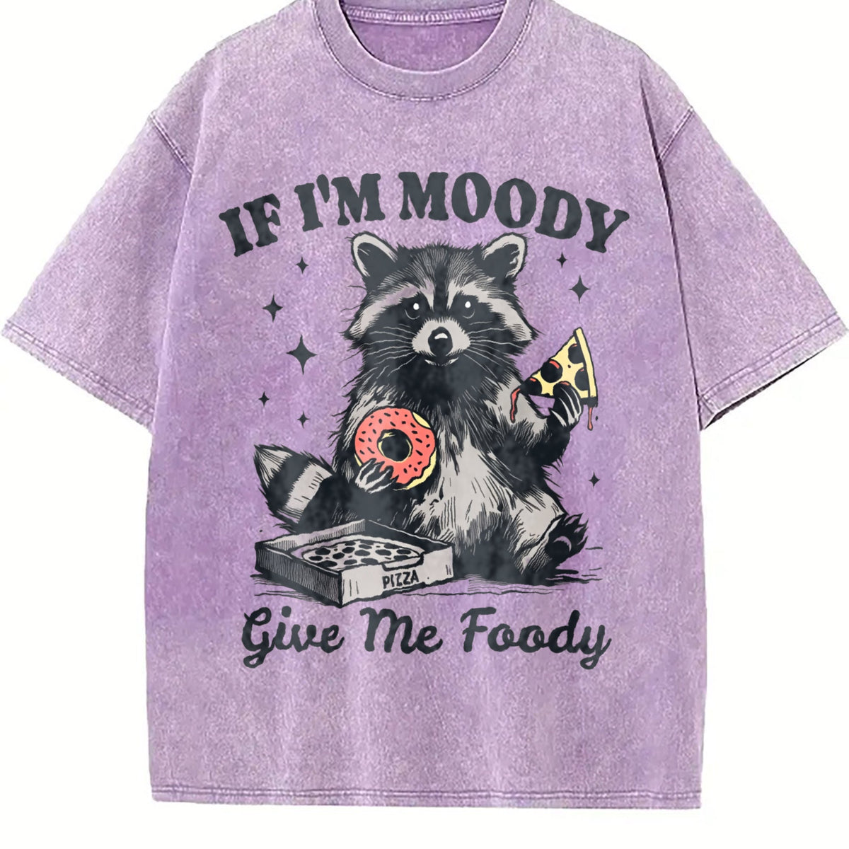 Raccoon If I'm Moody Give Me Foody Vintage Washed T-Shirt product image 6