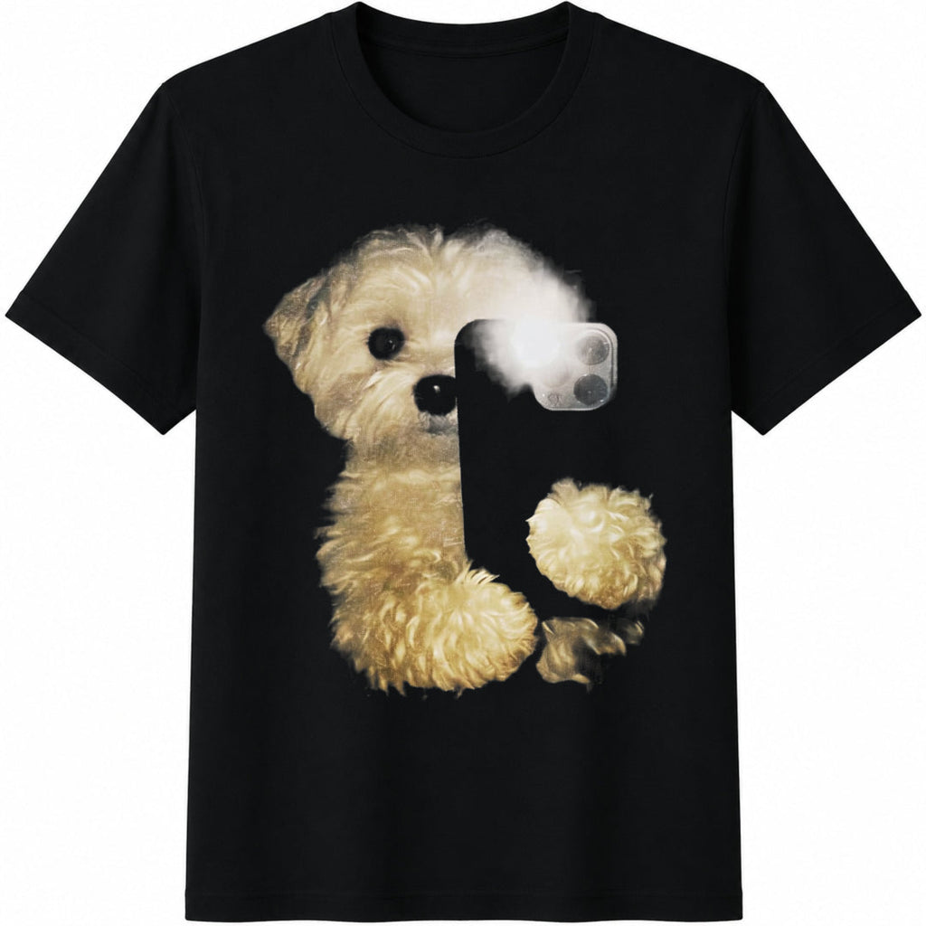 Dog Selfie Cotton T-Shirt product image 1