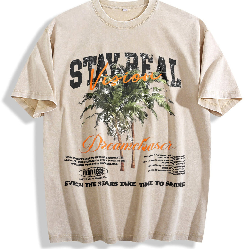 Stay Real Palm Tree Vintage Washed T-Shirt product image 1