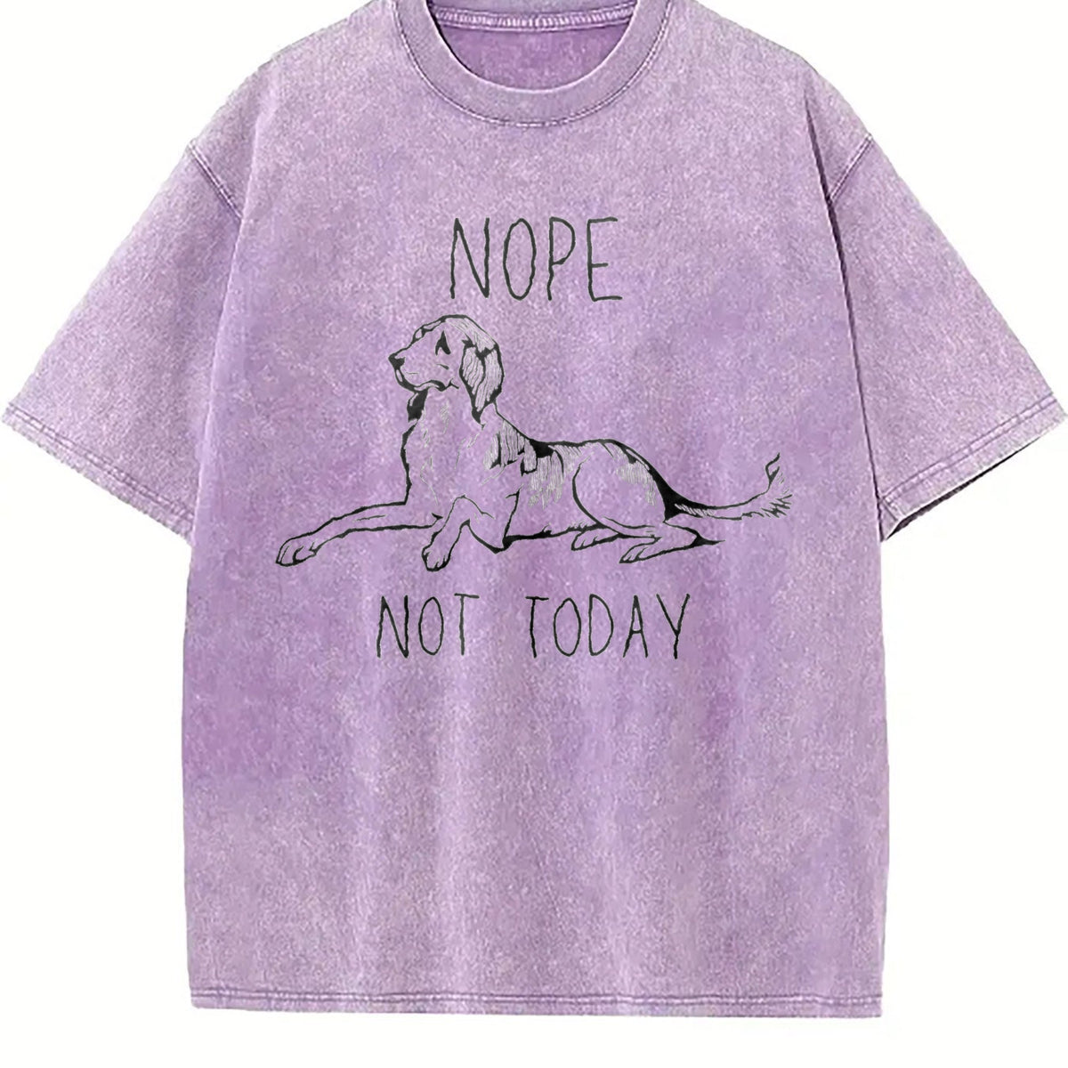 Nope Not Today Funny Dog Lover Vintage Washed T-Shirt product image 6