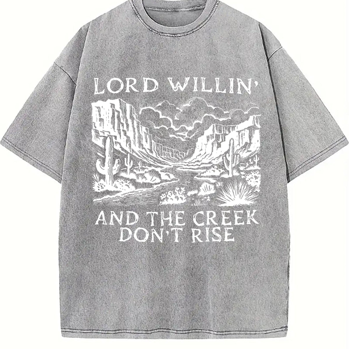 Lord Willin and the Creek Don't Rise Vintage Washed T-Shirt product image 5