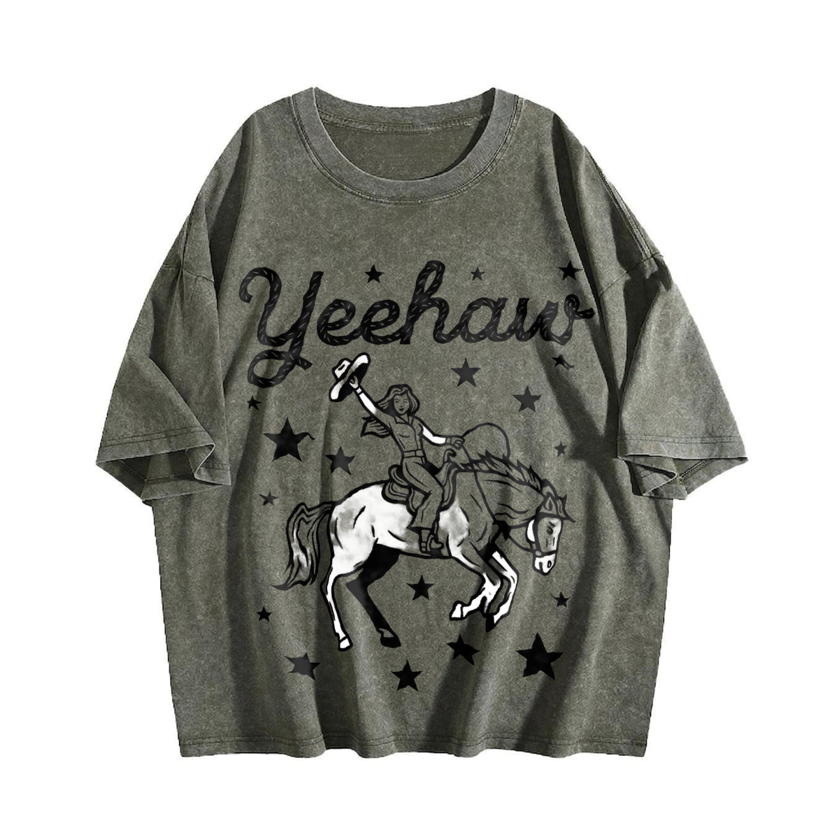 Yeehaw Cowgirl Rodeo Vintage Washed T-Shirt product image 4