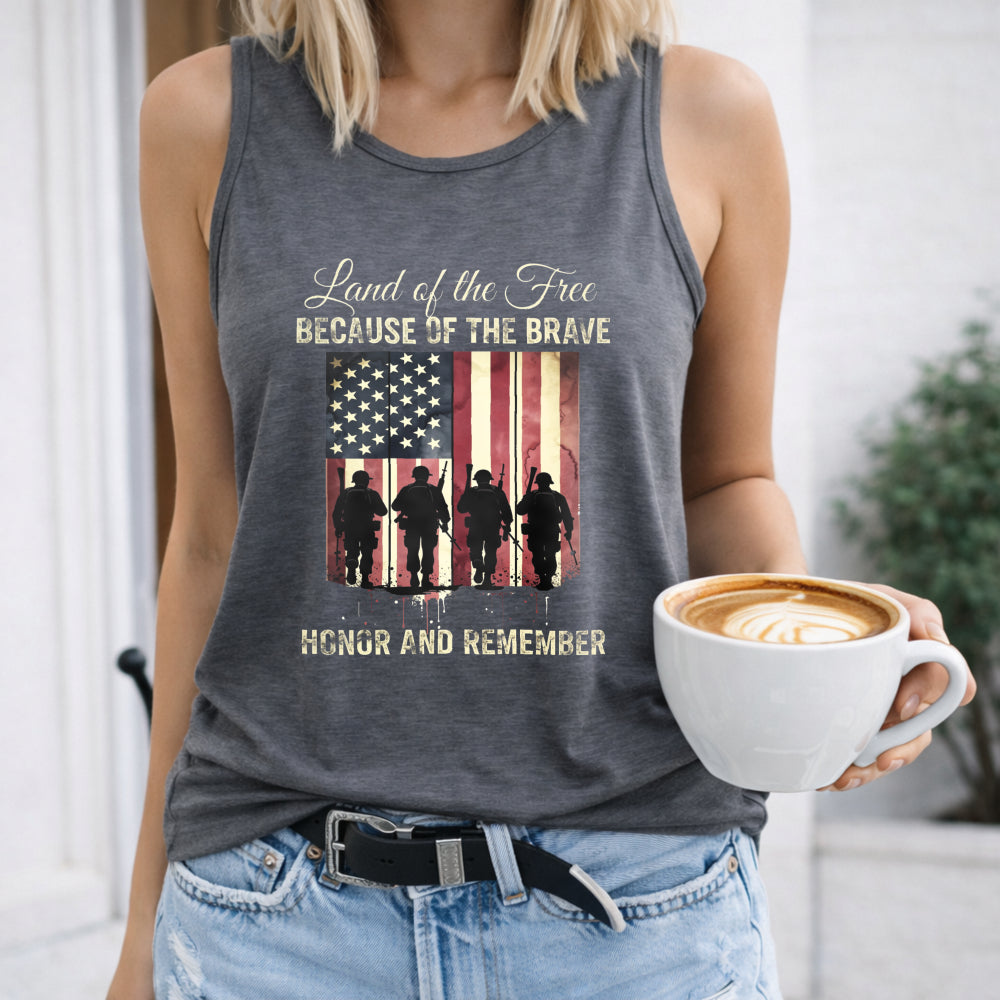 Land Of The Free Because Of The Brave Women's Tank Top