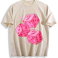 Pink Lucky 7 Dice Vintage Washed T-Shirt product image 1