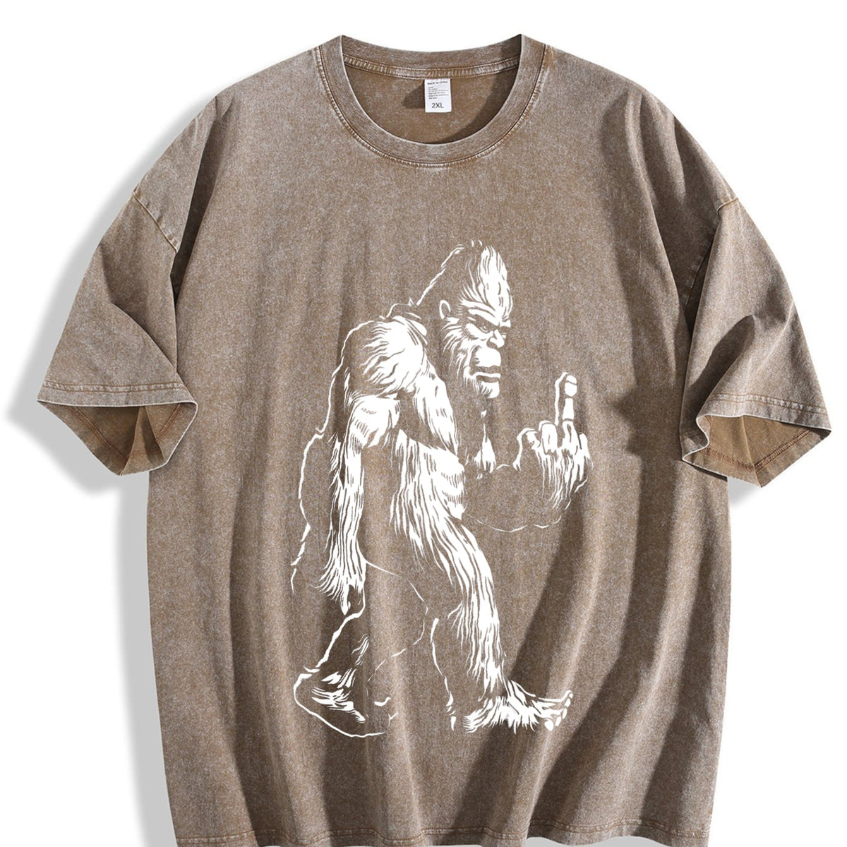 Bigfoot Middle Finger 90s Vintage Washed T-Shirt product image 3