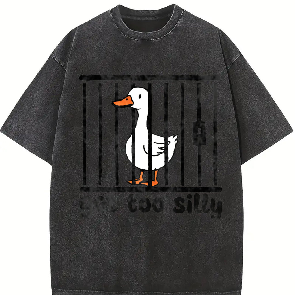 Silly Goose Funny 90s Vintage Washed T-Shirt product image 2