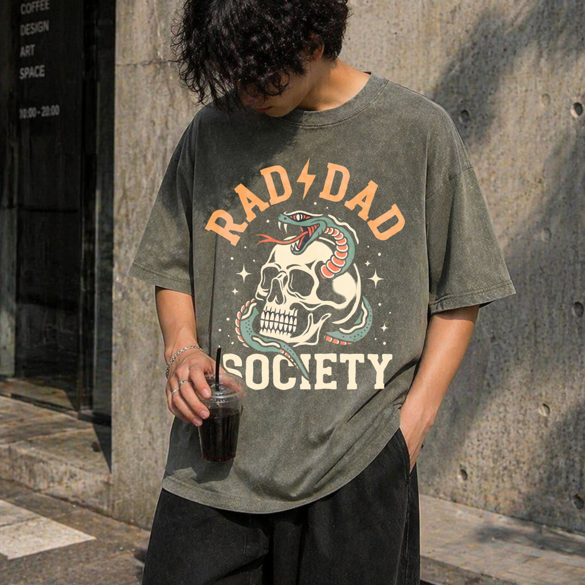 Rad Dad Society Vintage Washed T-Shirt product image 4