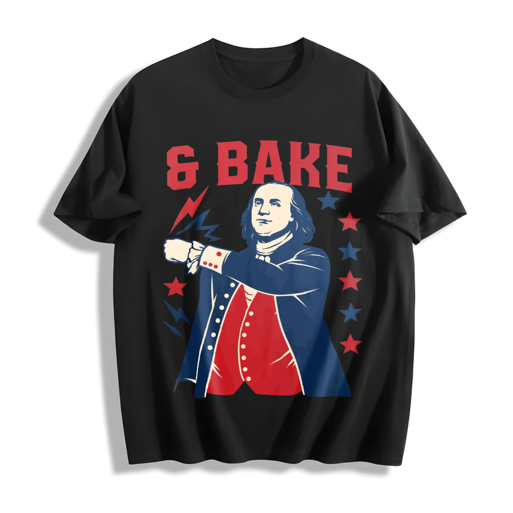 Matching 4th Of July Couples Shake And Bake Cotton T-Shirt product image 1