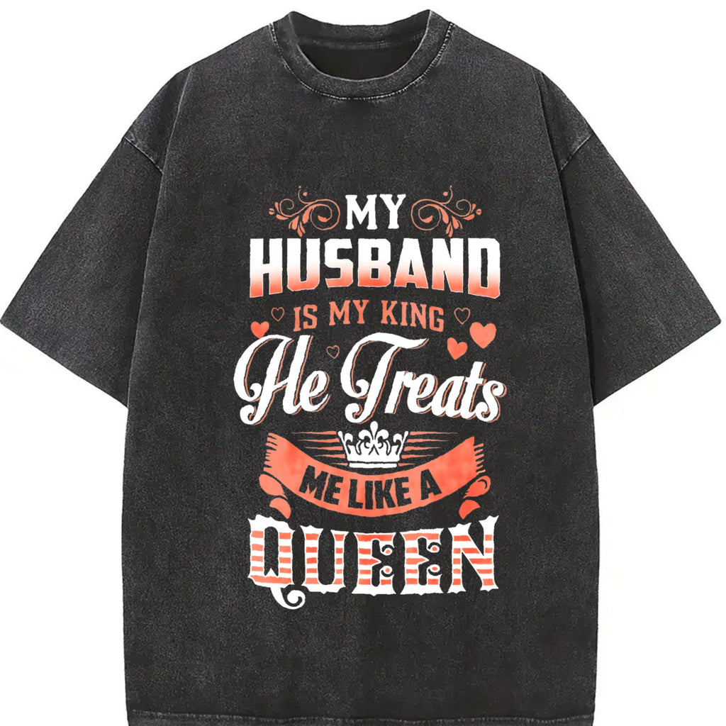 Funny Daughter Wife Slogan Vintage Washed T-Shirt product image 2
