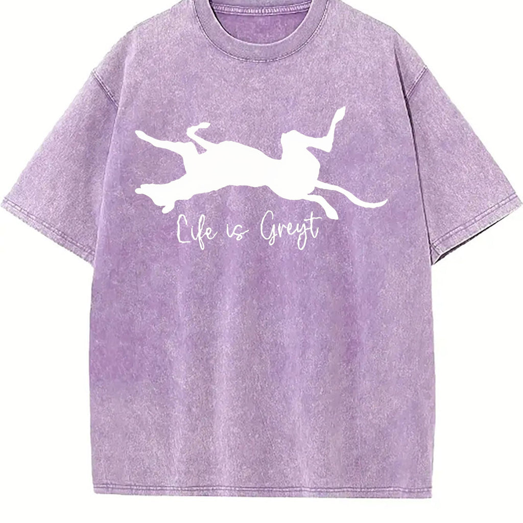 Life Is Greyt Greyhound Lover Vintage Washed T-Shirt product image 6
