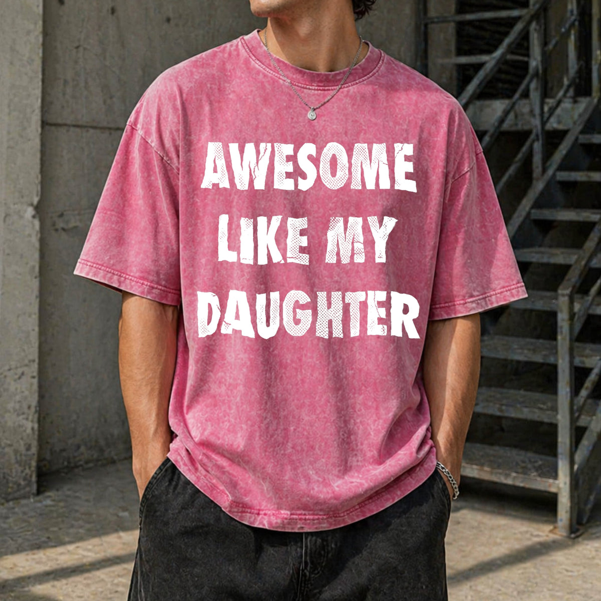 Awesome Like My Daughter Funny Fathers Day Dad Vintage product image 14